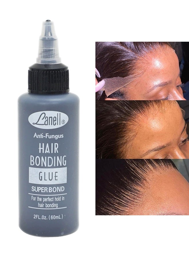 لانيل غراء شعر مقاوم للفطريات، تثبيت قوي للشعر للحصول على تثبيت مثالي، جل لتثبيت الشعر المستعار أو وصلات الشعر مضاد للحساسية، تثبيت قوي، مقاوم للماء وصيغة غير ضارة، سهل التطبيق مع فوهة دقيقة، 60 مل - Image 1